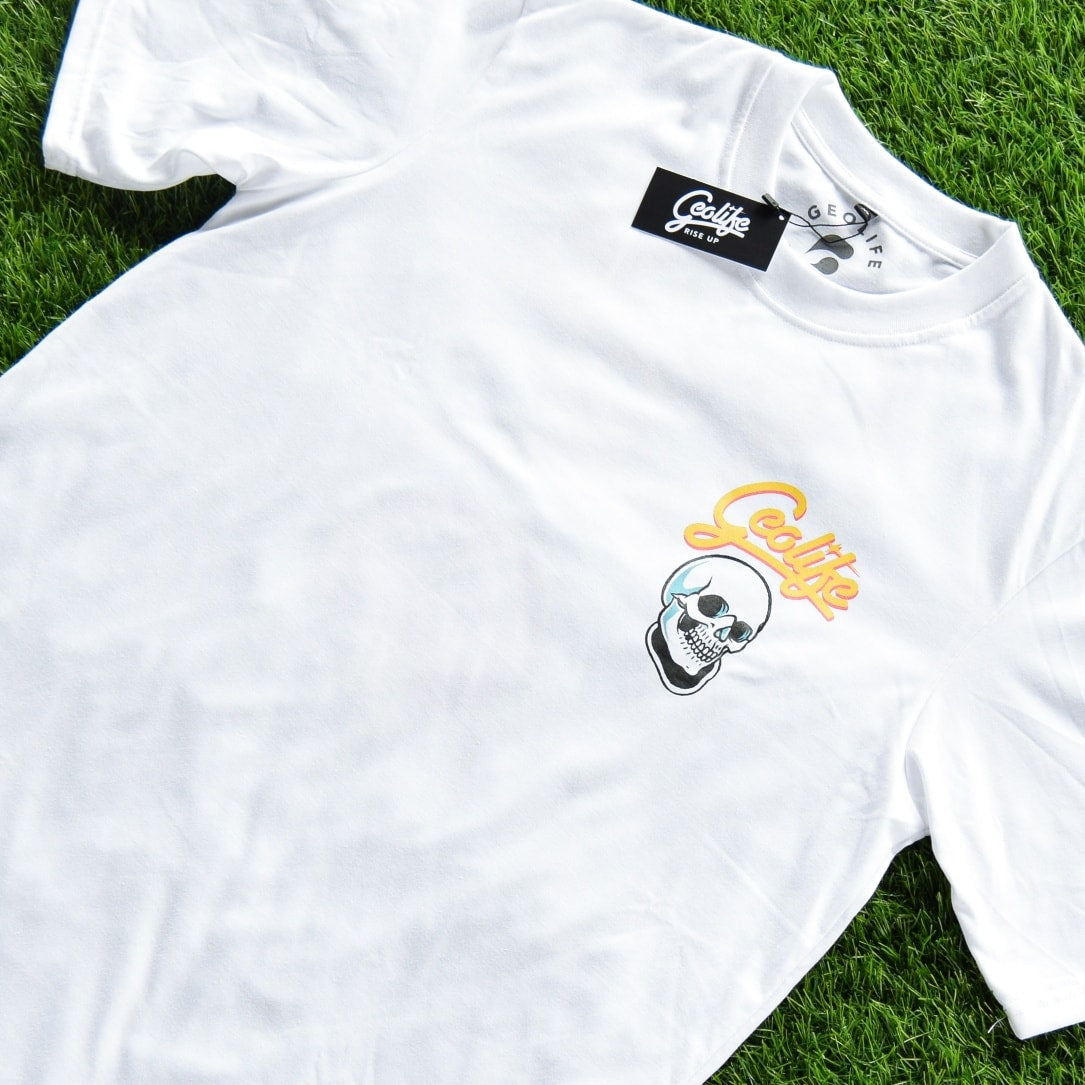 GEOLIFE SKATEBOARDER WHITE TSHIRT