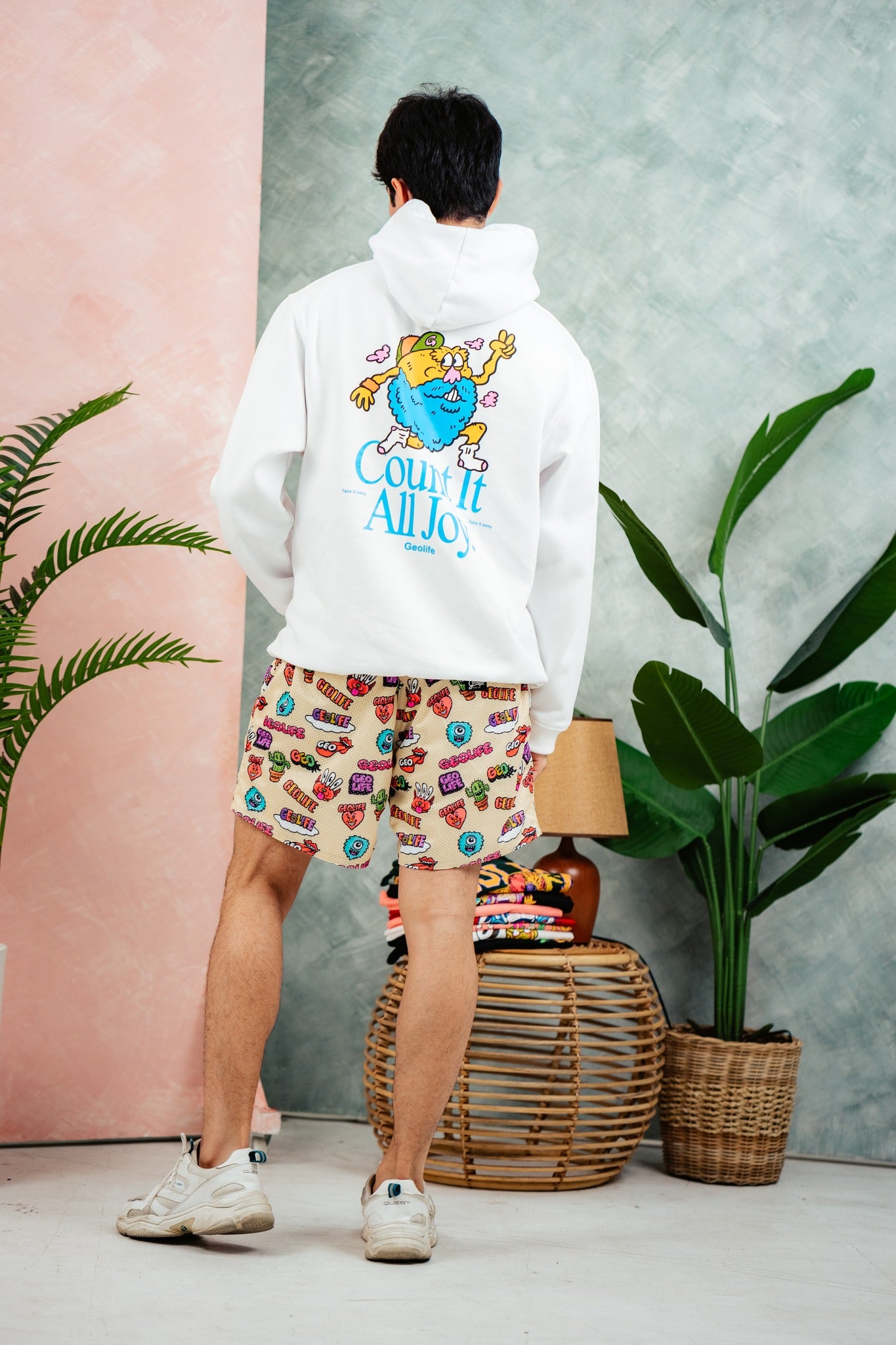 GEOLIFE ALL JOY HOODIE WHITE