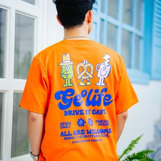 DRIVE BY CAFE ORANGE TSHIRT - GEOLIFE