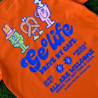 DRIVE BY CAFE ORANGE TSHIRT - GEOLIFE
