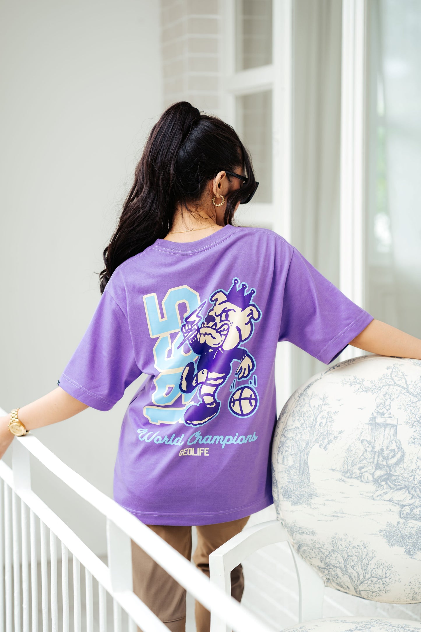 VARSITY PURPLE TSHIRT - GEOLIFE