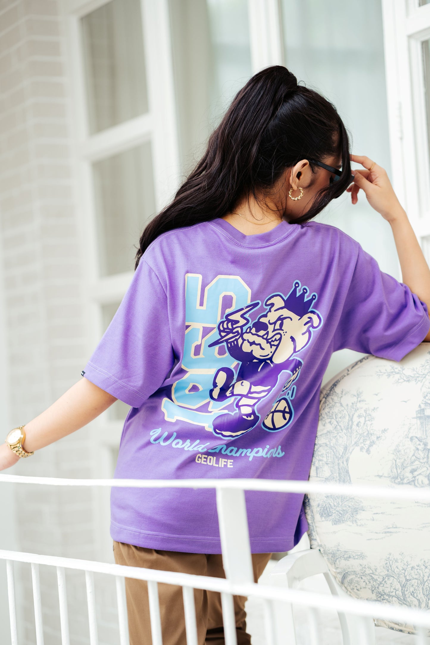 VARSITY PURPLE TSHIRT - GEOLIFE