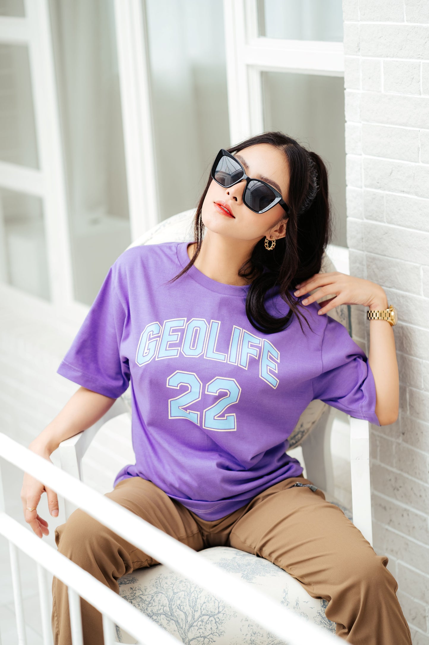 VARSITY PURPLE TSHIRT - GEOLIFE