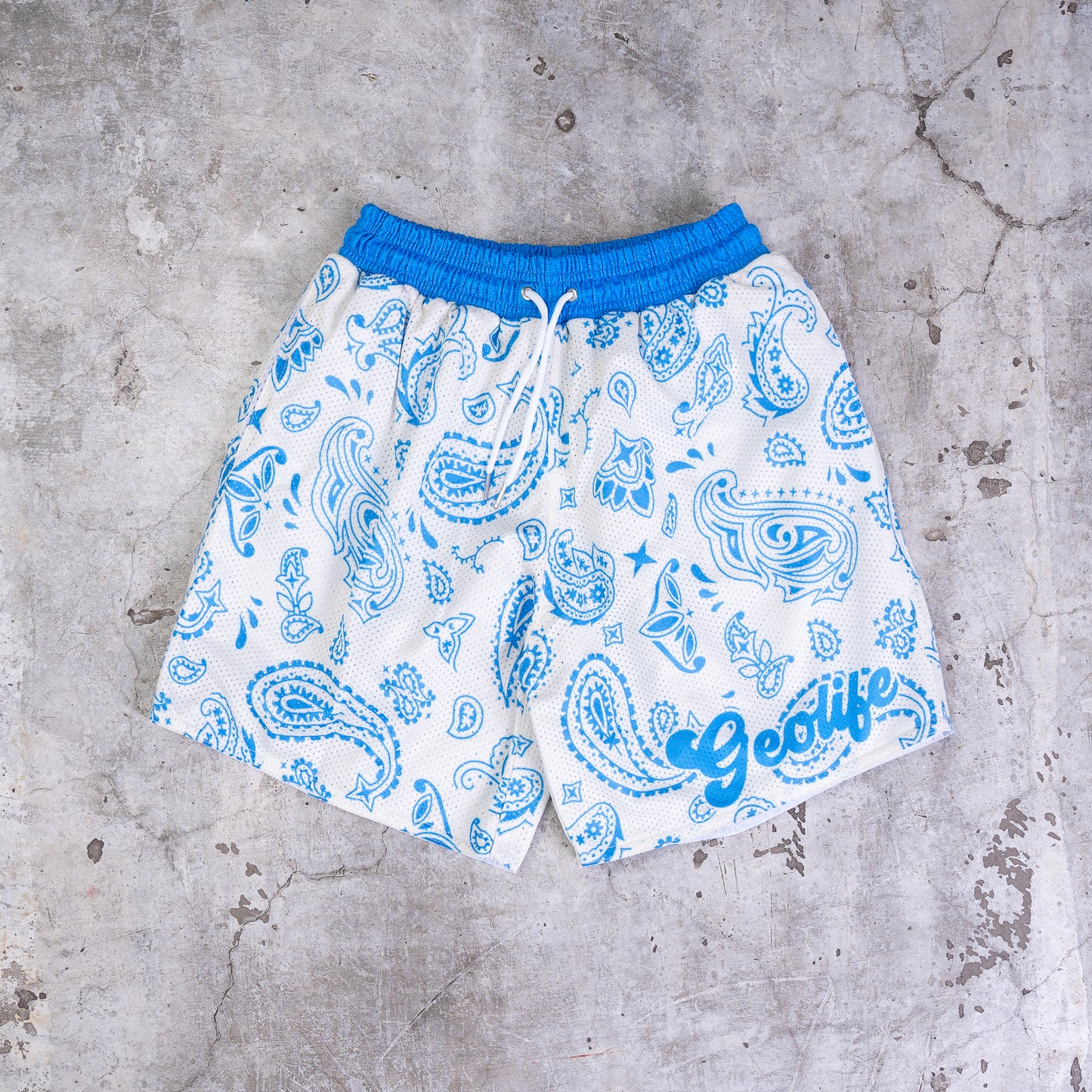GEOLIFE BANDANA - WHITE MESH SHORT