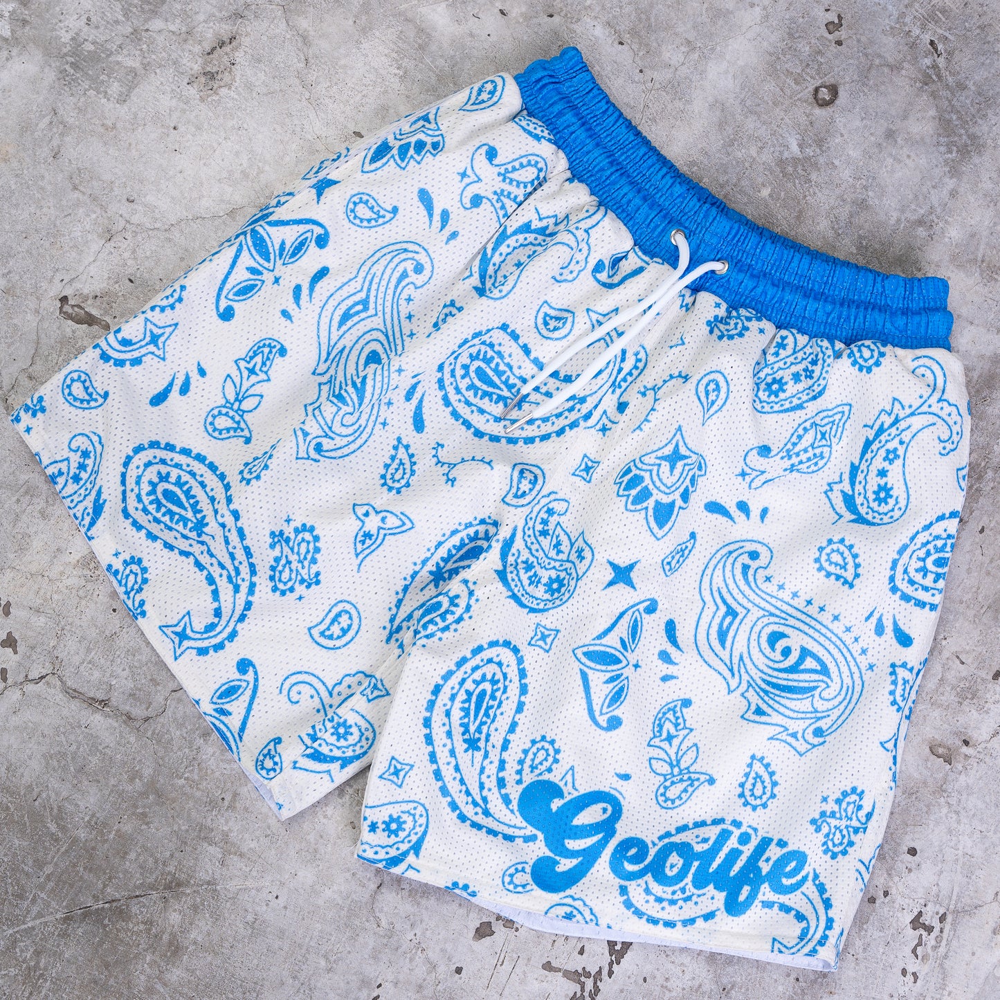 GEOLIFE BANDANA - WHITE MESH SHORT