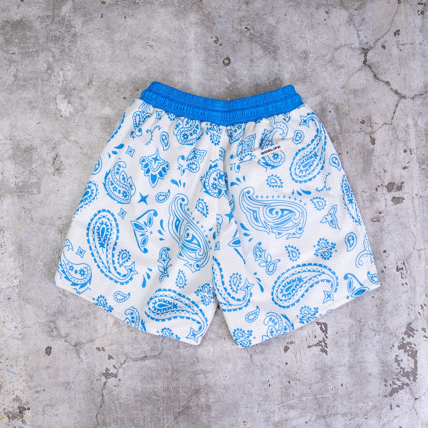 GEOLIFE BANDANA - WHITE MESH SHORT