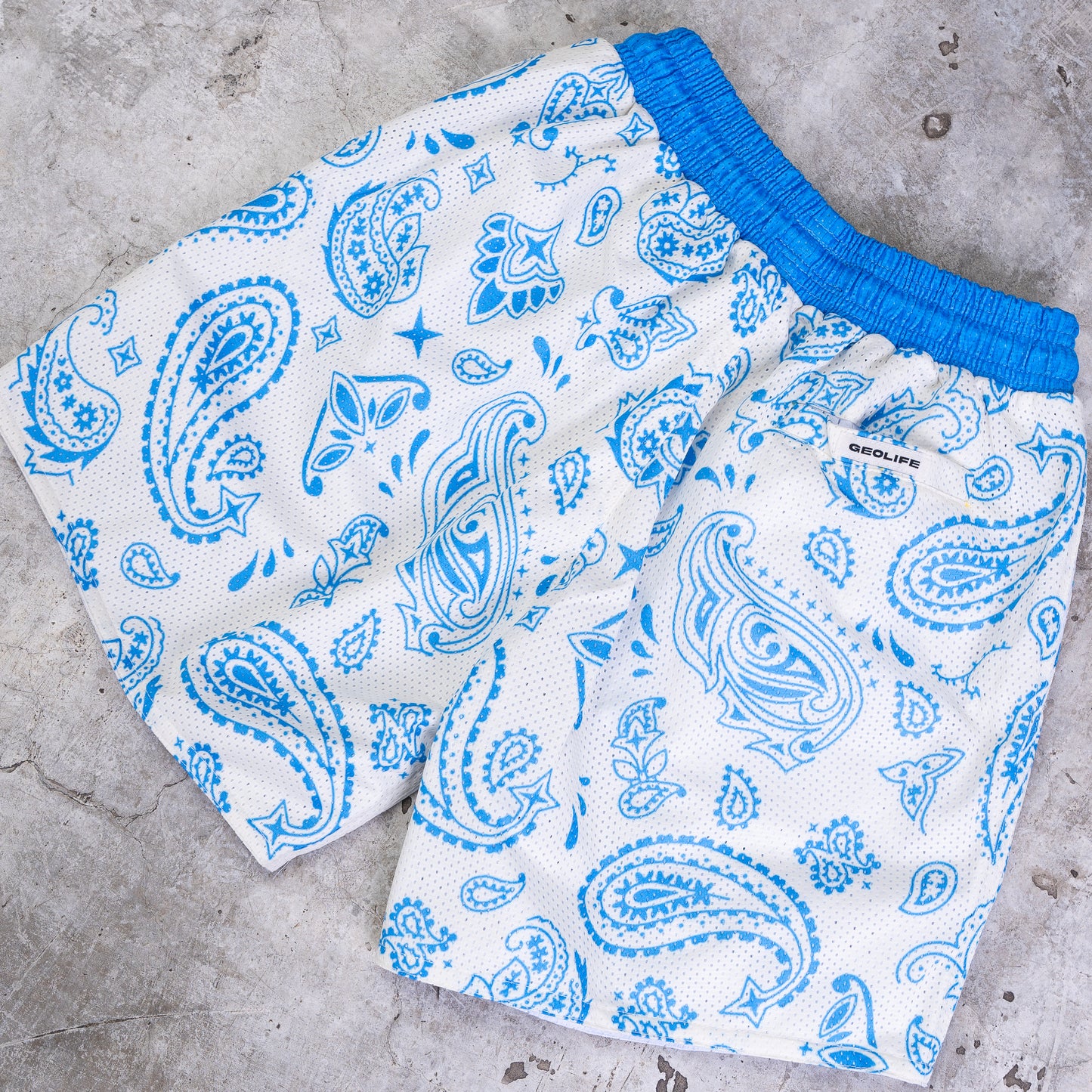 GEOLIFE BANDANA - WHITE MESH SHORT