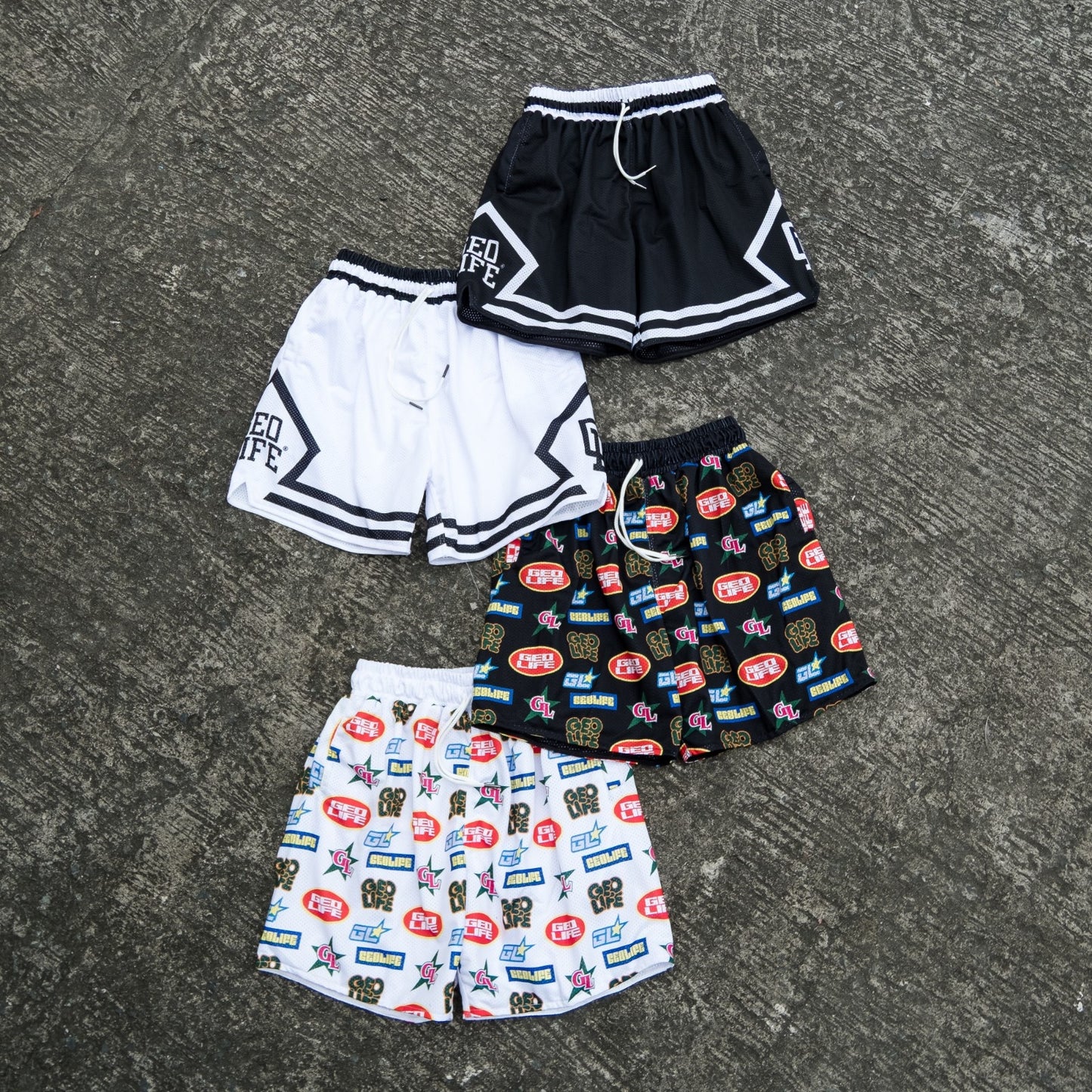 GEOLIFE CHICAGO INSPIRED - MESH SHORT - BLACK