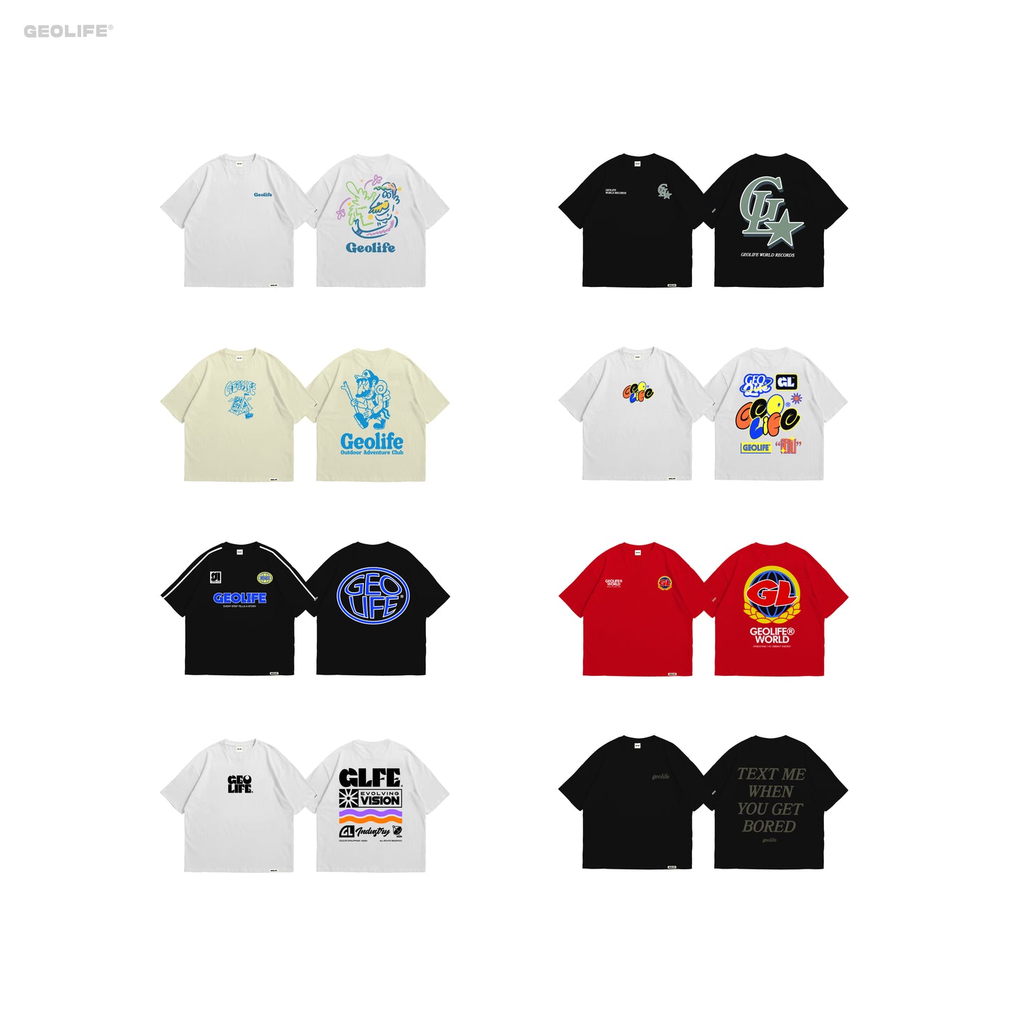GEOLIFE CAMPER -  CREAMTSHIRT