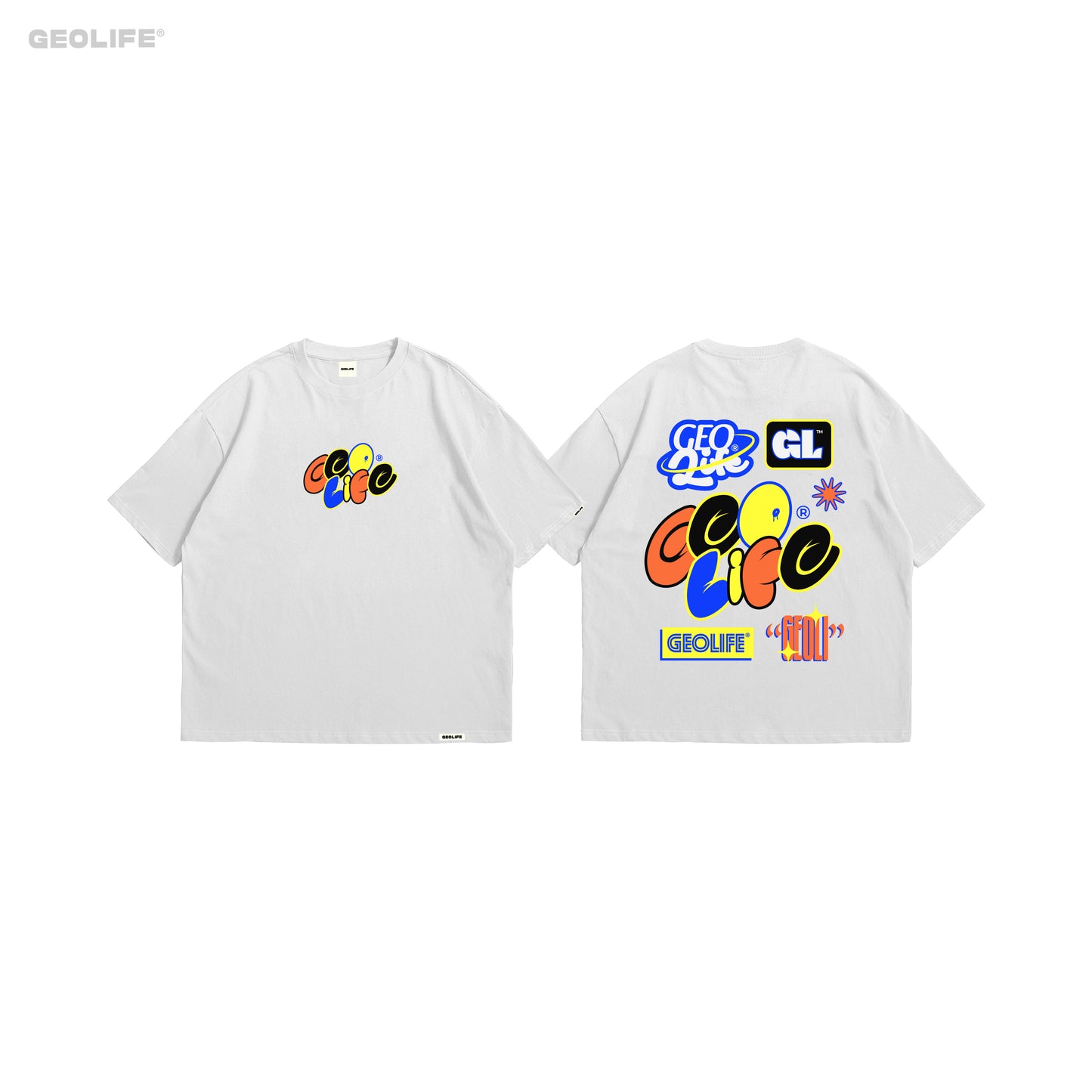 GEOLIFE STICKIES - WHITE TSHIRT