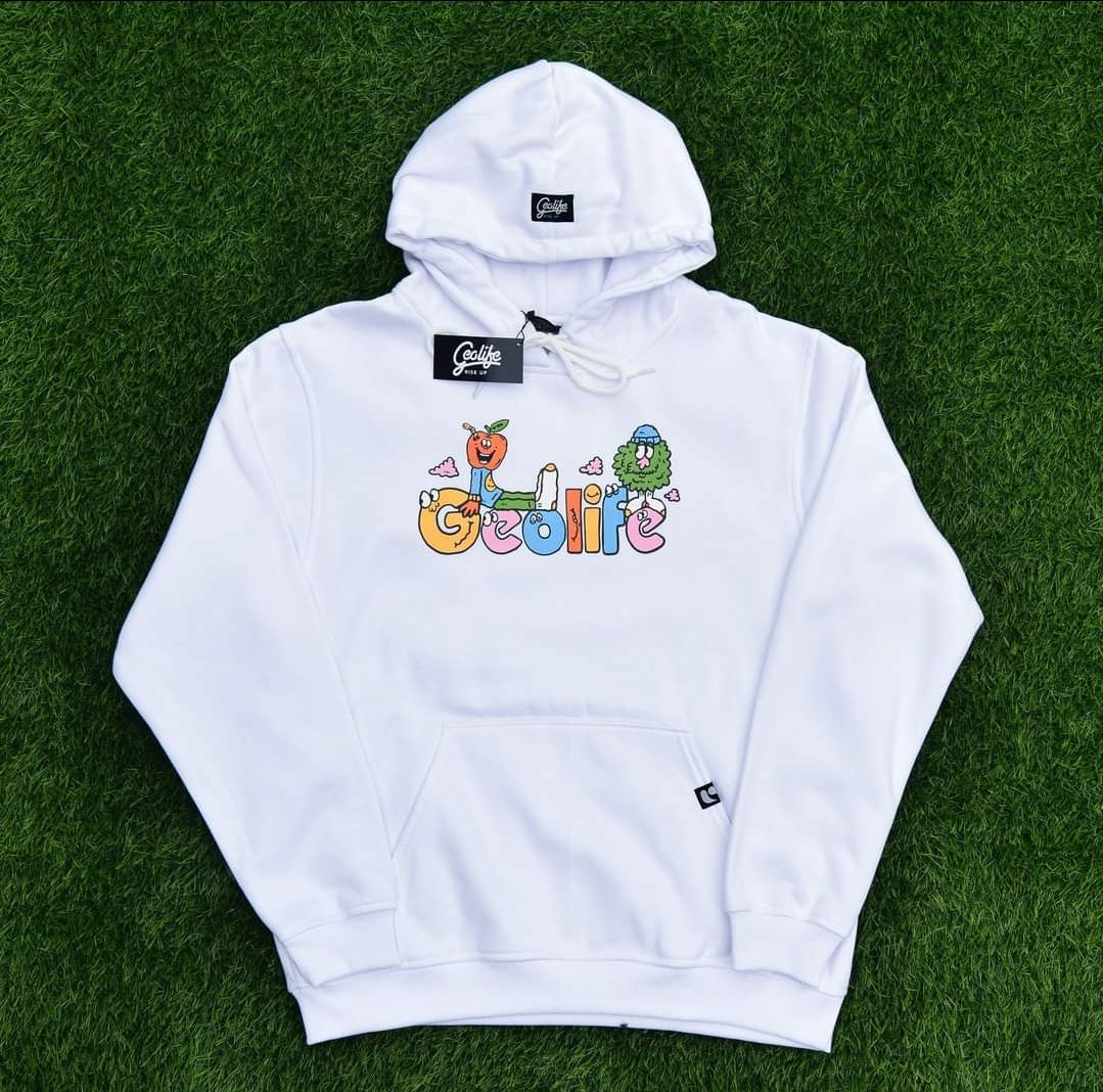 GEOLIFE ALL JOY HOODIE WHITE