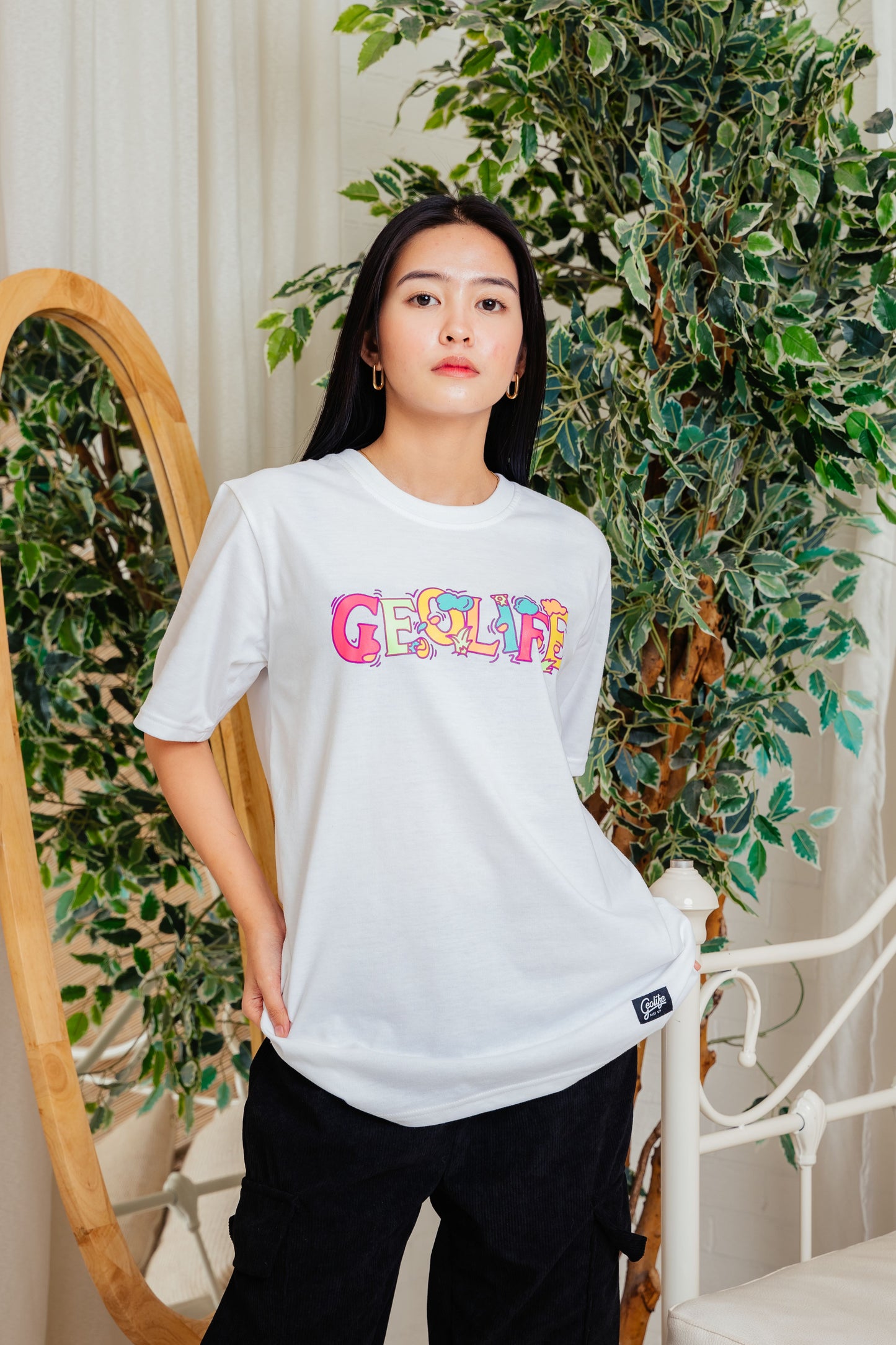 GEOLIFE STRENGTH WHITE TSHIRT