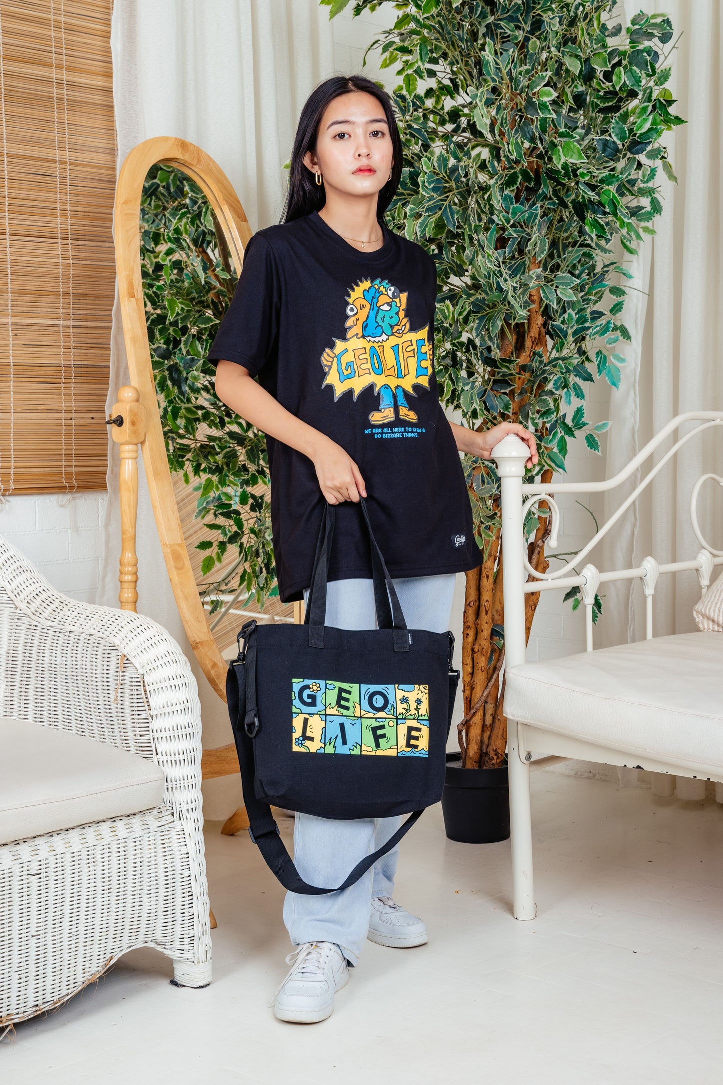 TWO-WAY TOTE BAG PRINTED - GEOLIFE