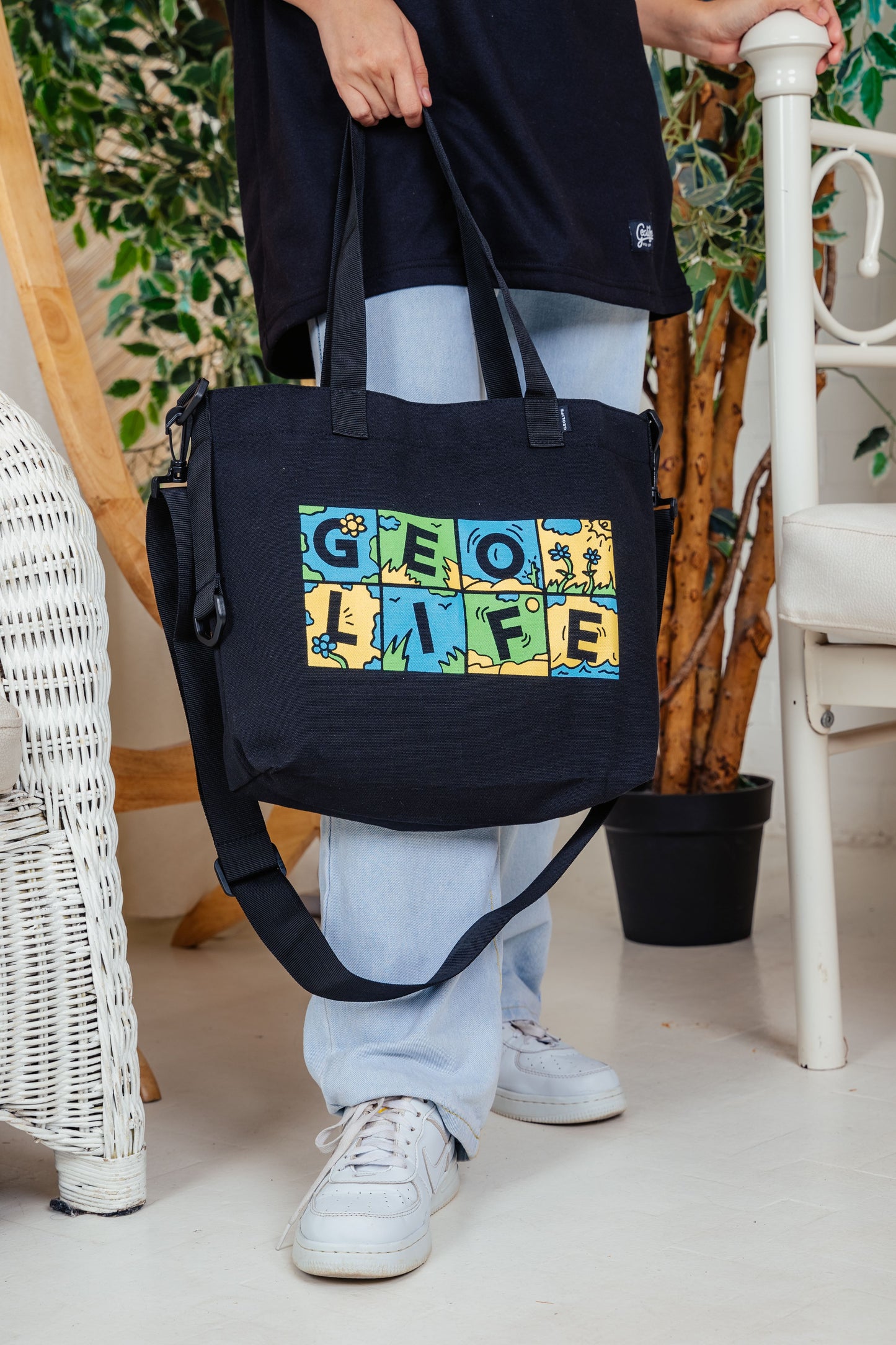 TWO-WAY TOTE BAG PRINTED - GEOLIFE