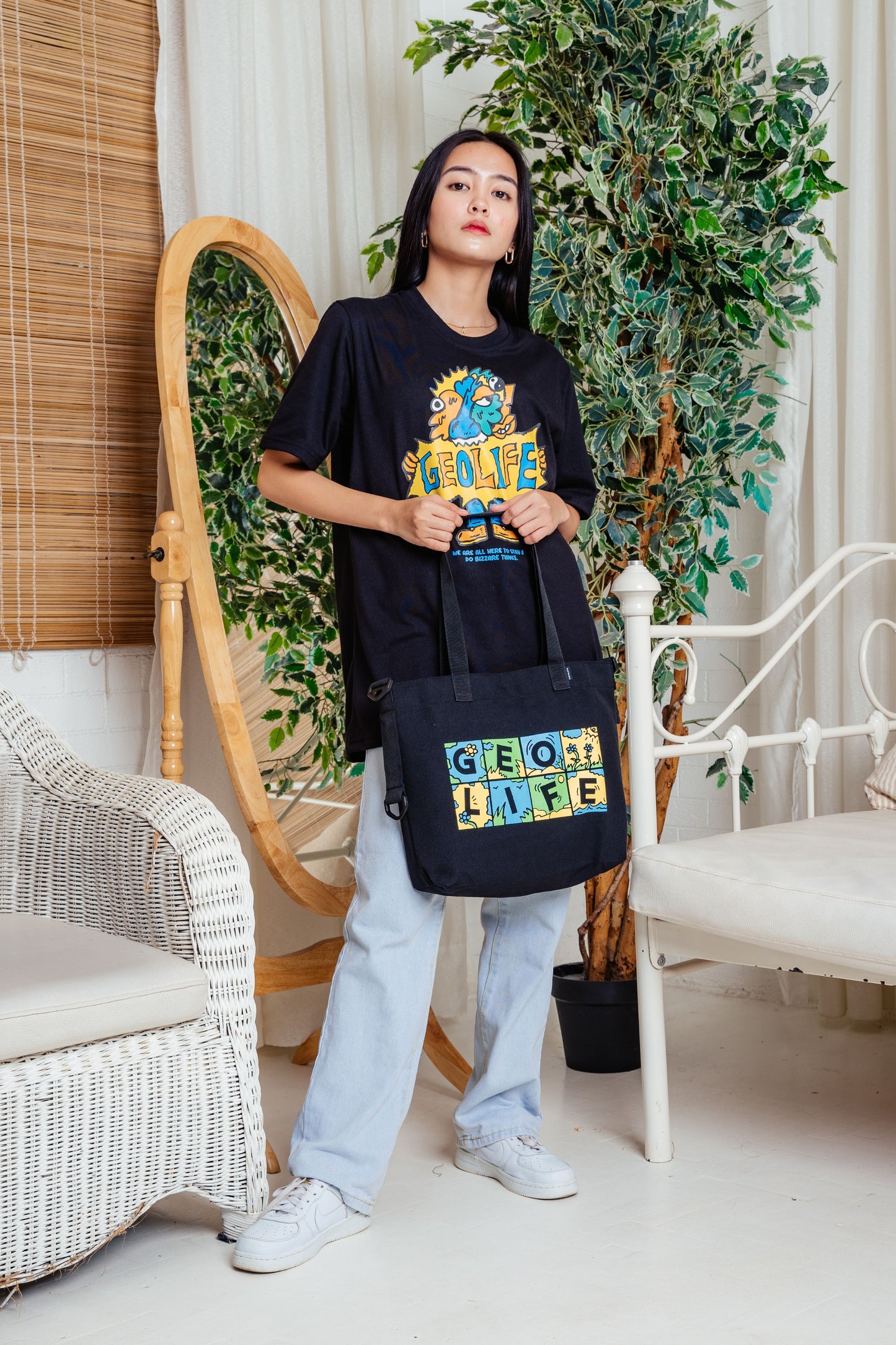 TWO-WAY TOTE BAG PRINTED - GEOLIFE