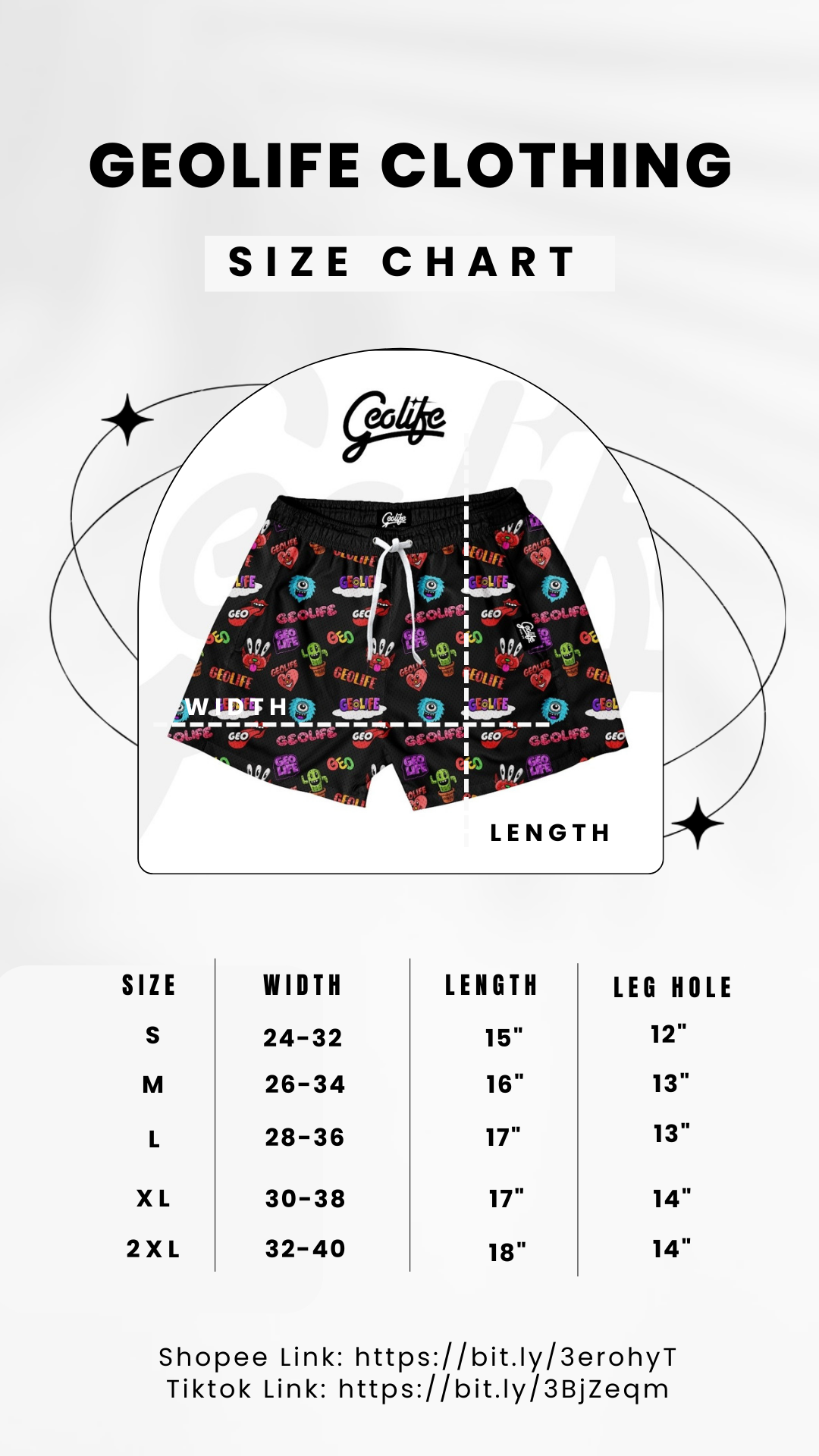 GEOLIFE MESH SHORT WHITE