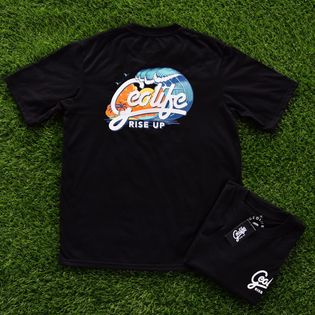 GEOLIFE WAVES BLACK TSHIRT