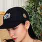 GEOLIFE EMBROIDERY CAP BLACK