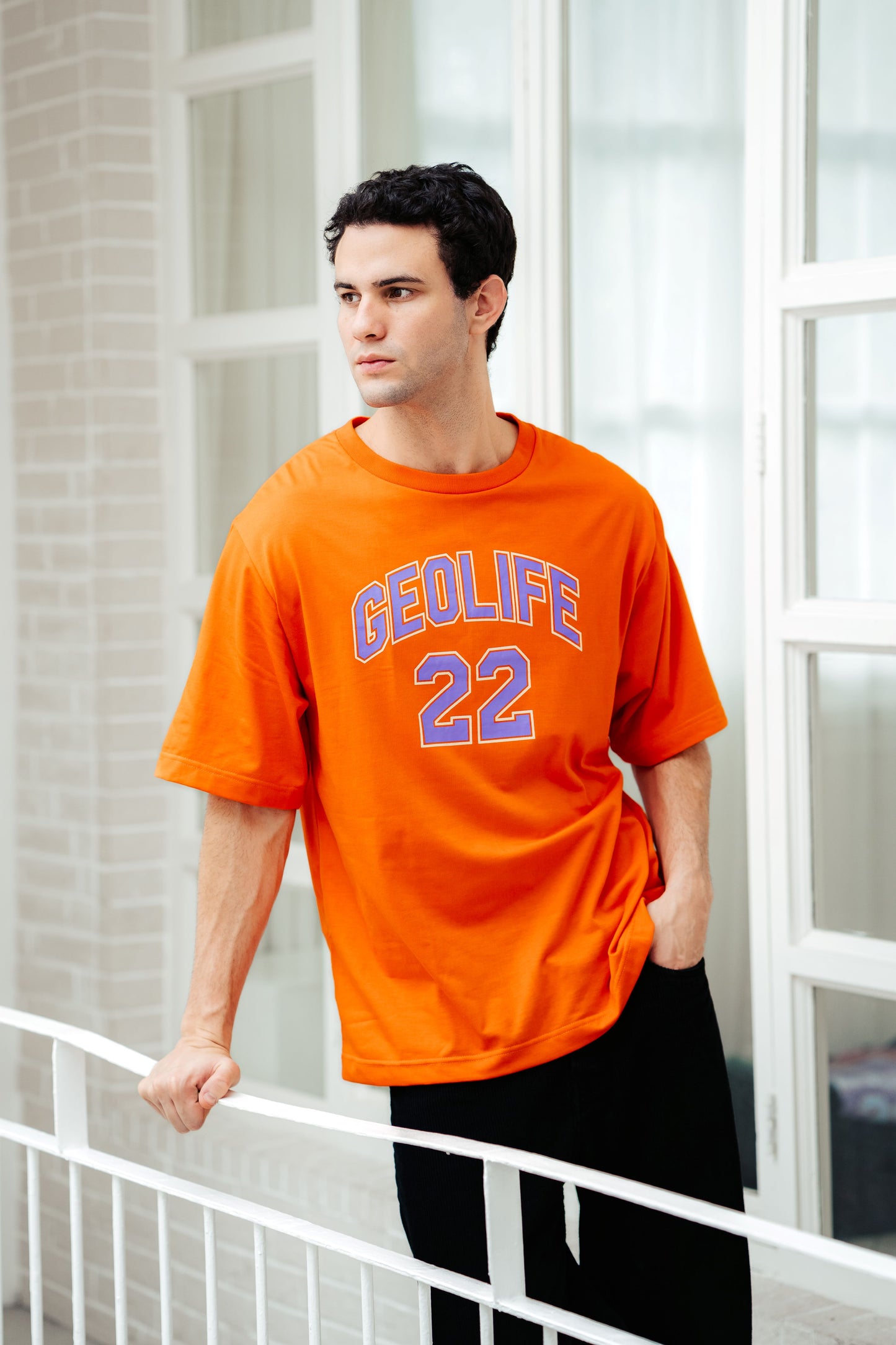 VARSITY ORANGE TSHIRT - GEOLIFE