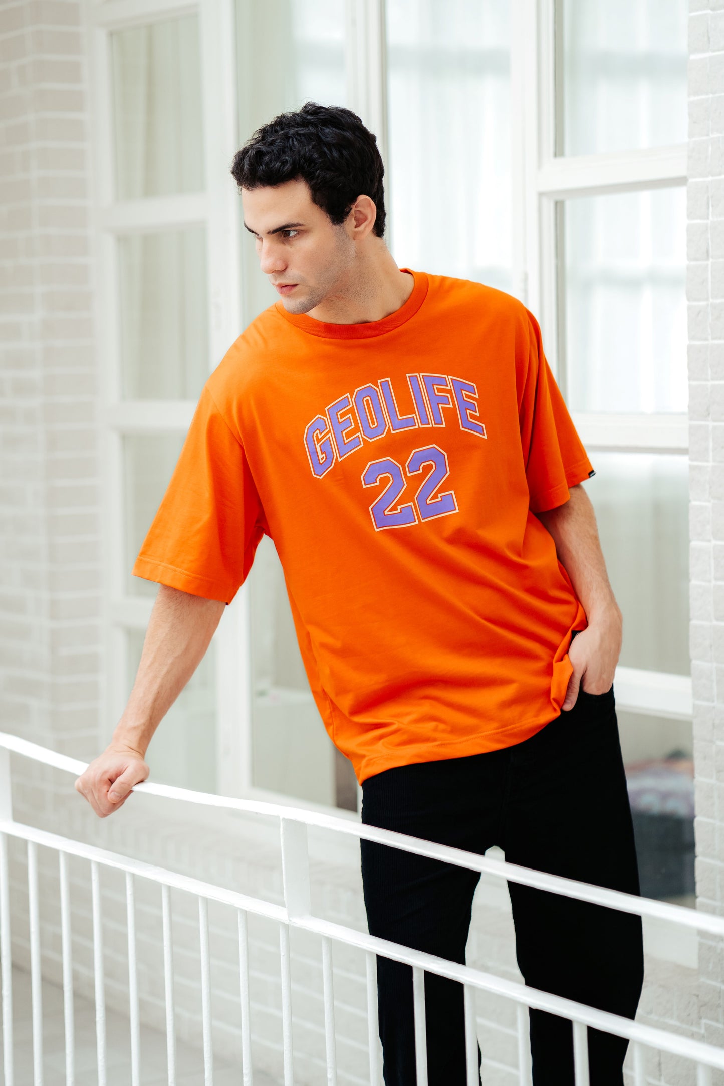 VARSITY ORANGE TSHIRT - GEOLIFE