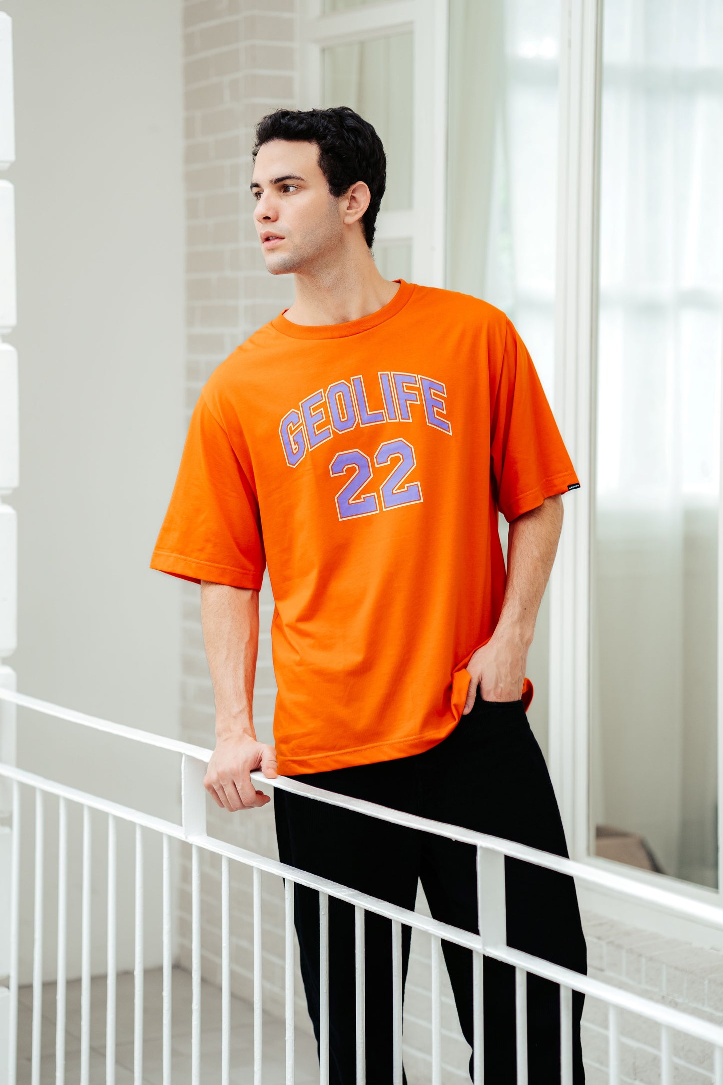 VARSITY ORANGE TSHIRT - GEOLIFE