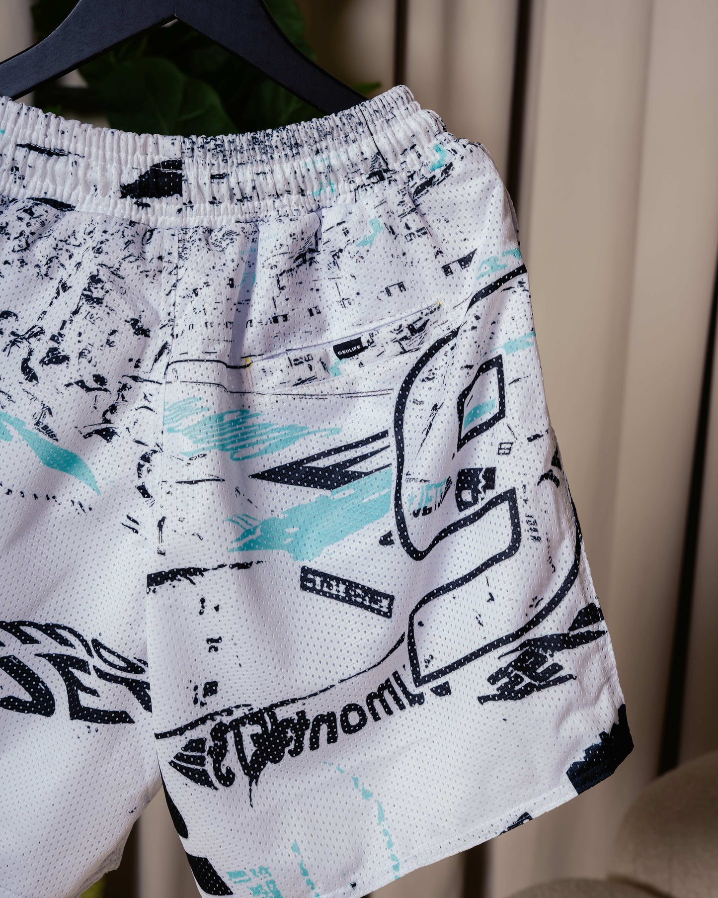 NASCAR WHITE MESH SHORT - GEOLIFE