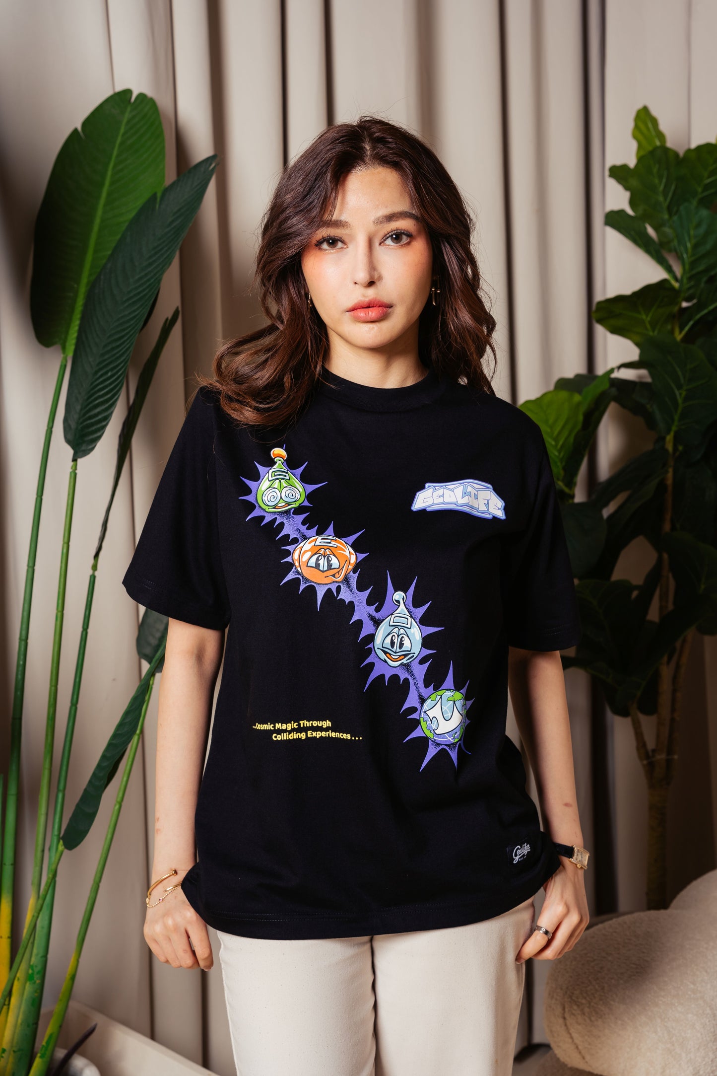 ATOMS BLACK T-SHIRT - GEOLIFE