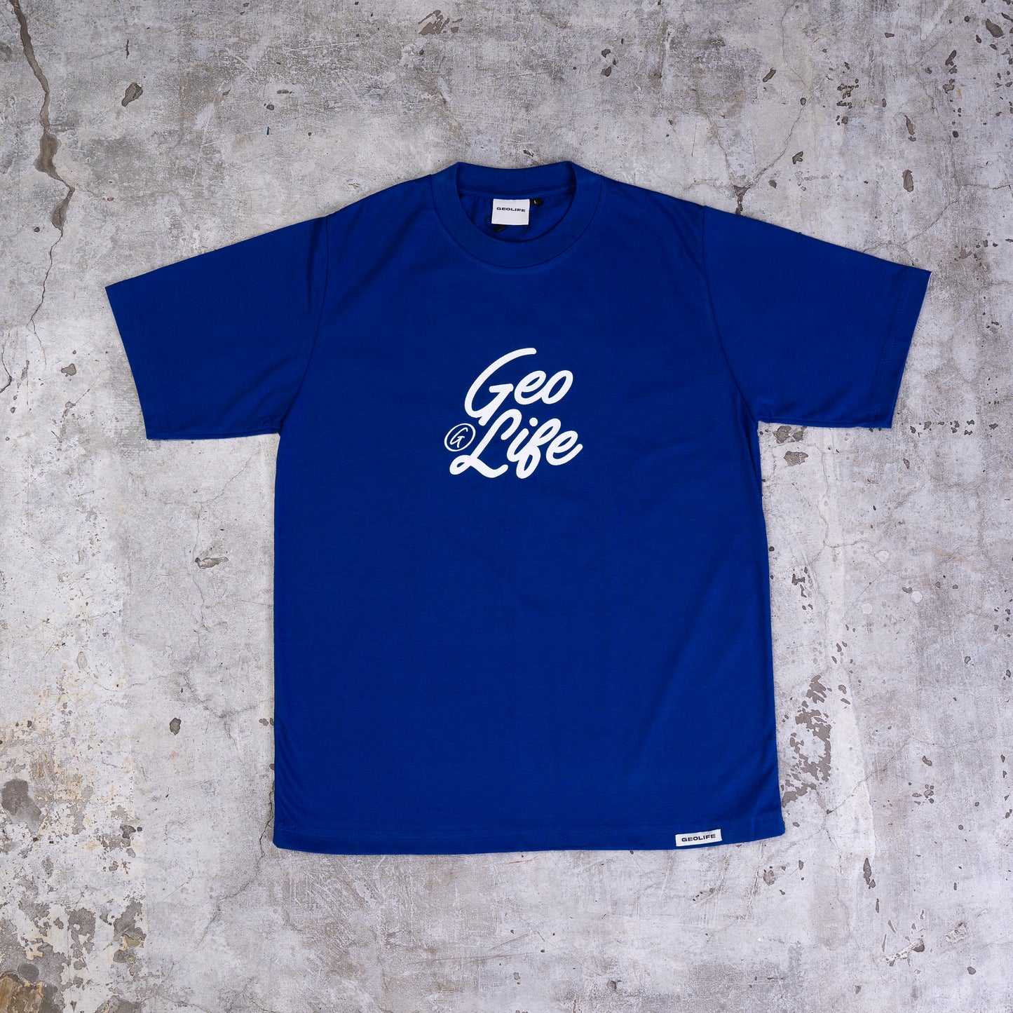 GEOLIFE SCRIPT -  ROYAL BLUE TSHIRT