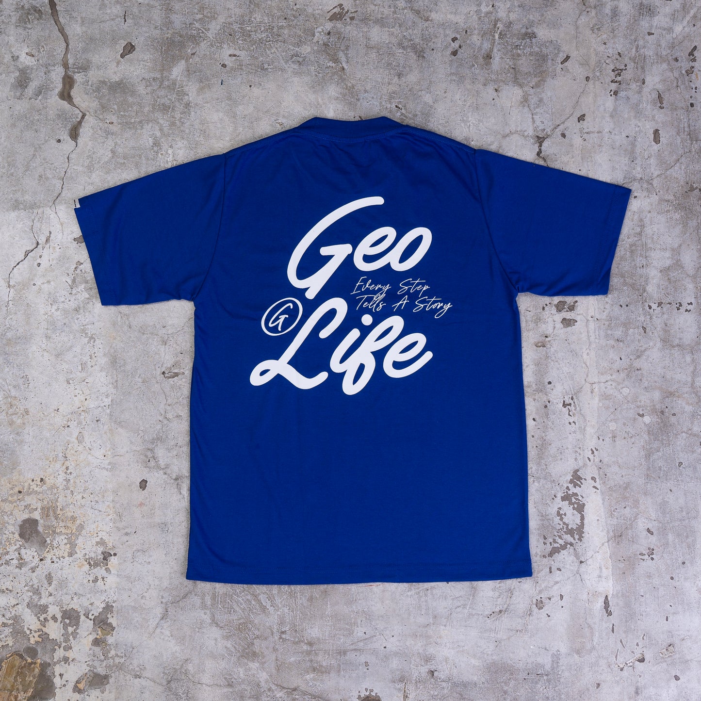 GEOLIFE SCRIPT -  ROYAL BLUE TSHIRT