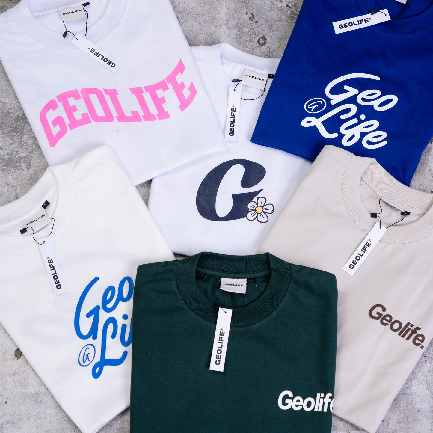 GEOLIFE SCRIPT -  OFF WHITE TSHIRT