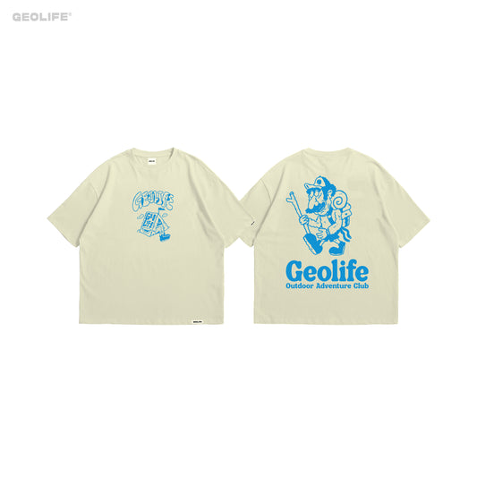 GEOLIFE CAMPER -  CREAMTSHIRT