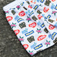 GEOLIFE PATTERN - MESH SHORT - WHITE