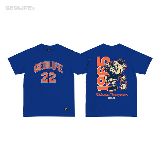 GEOLIFE VARSITY ROYAL BLUE TSHIRT