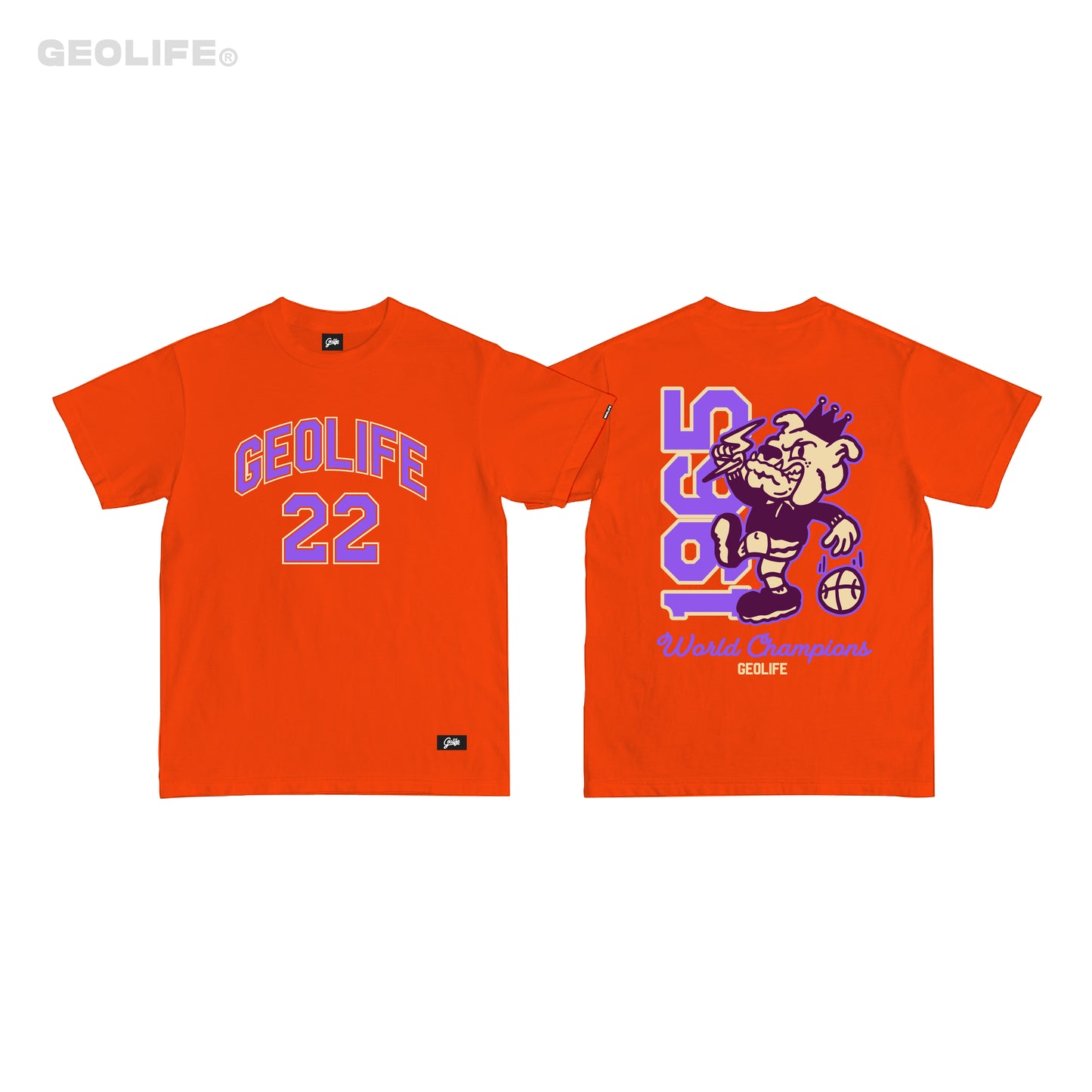 VARSITY ORANGE TSHIRT - GEOLIFE