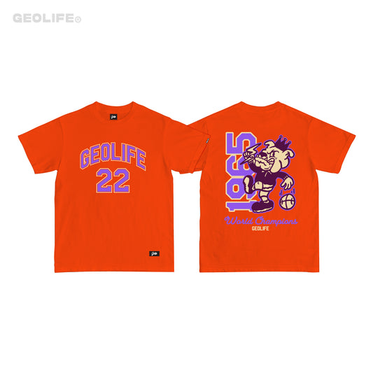 VARSITY ORANGE TSHIRT - GEOLIFE