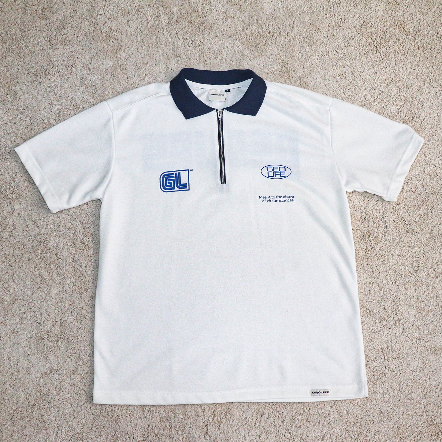 GEOLIFE RISE ABOVE -  WHITE POLO SHIRT