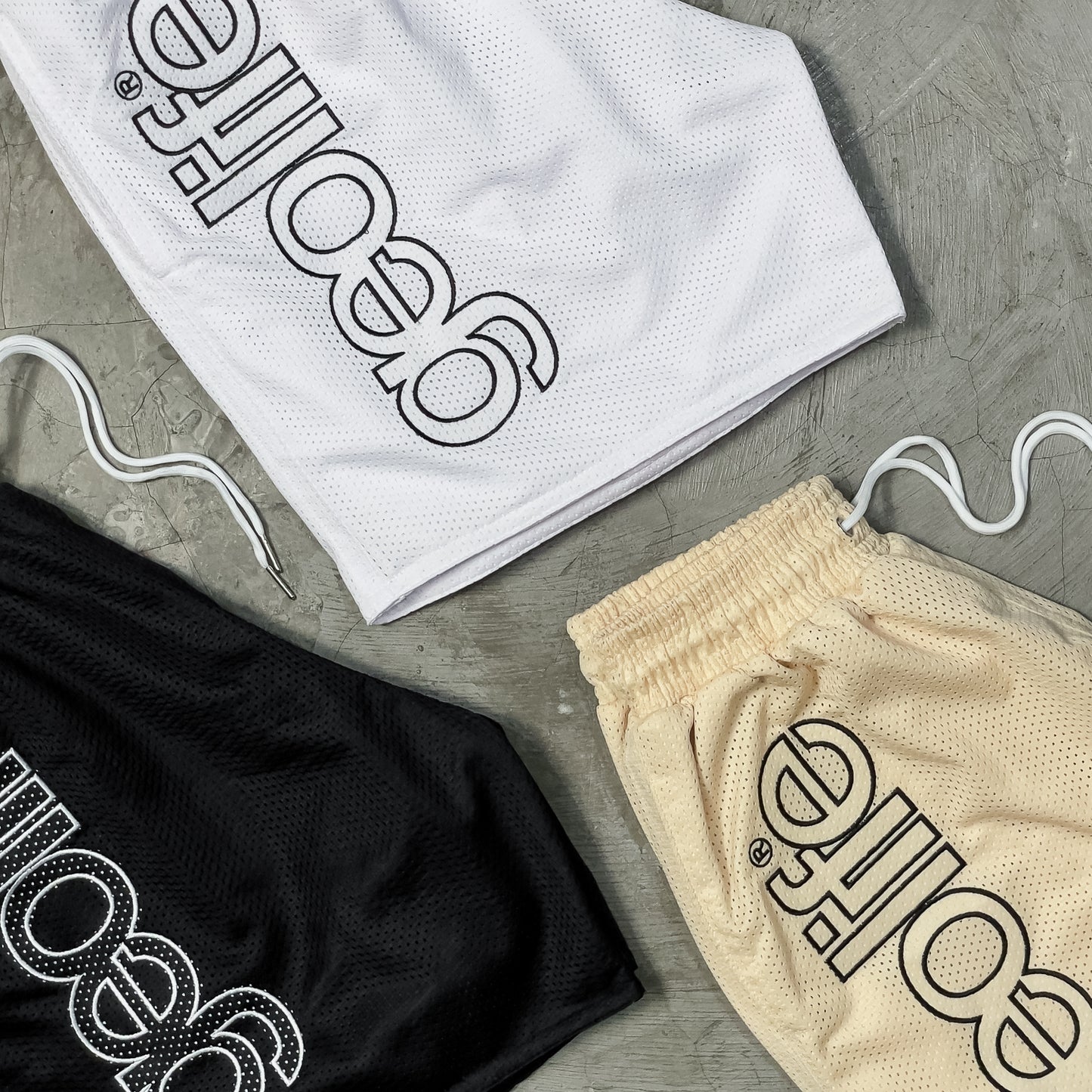 GEOLIFE EMBROIDERY MESH --- BLACK