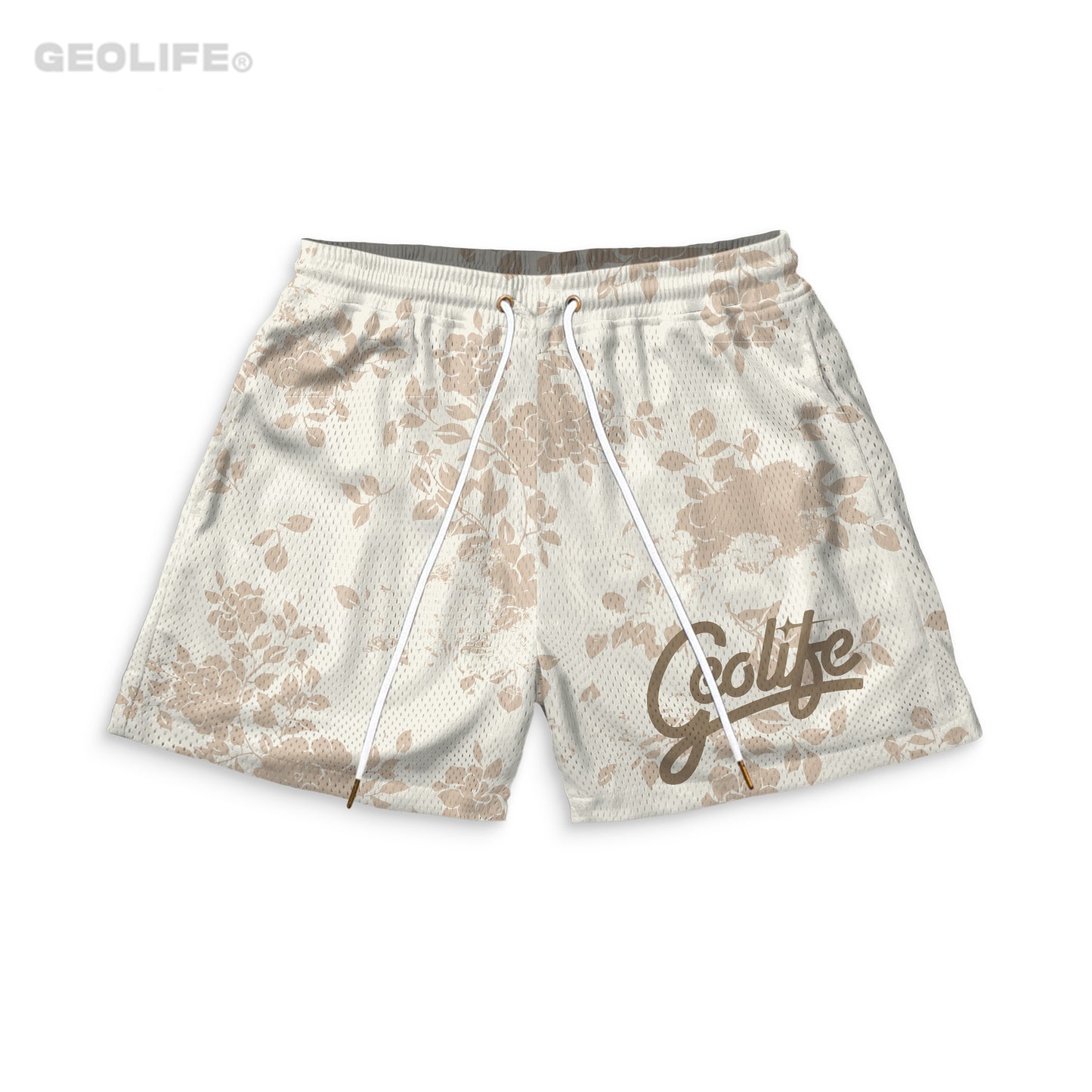 LEAVES MESH SHORT CREAM - GEOLIFE