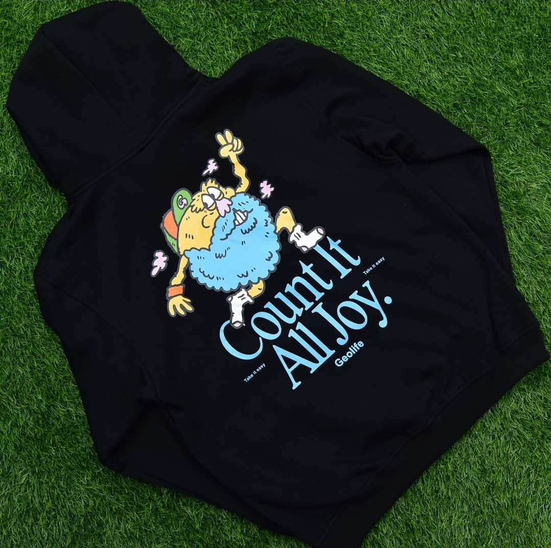 GEOLIFE ALL JOY HOODIE BLACK