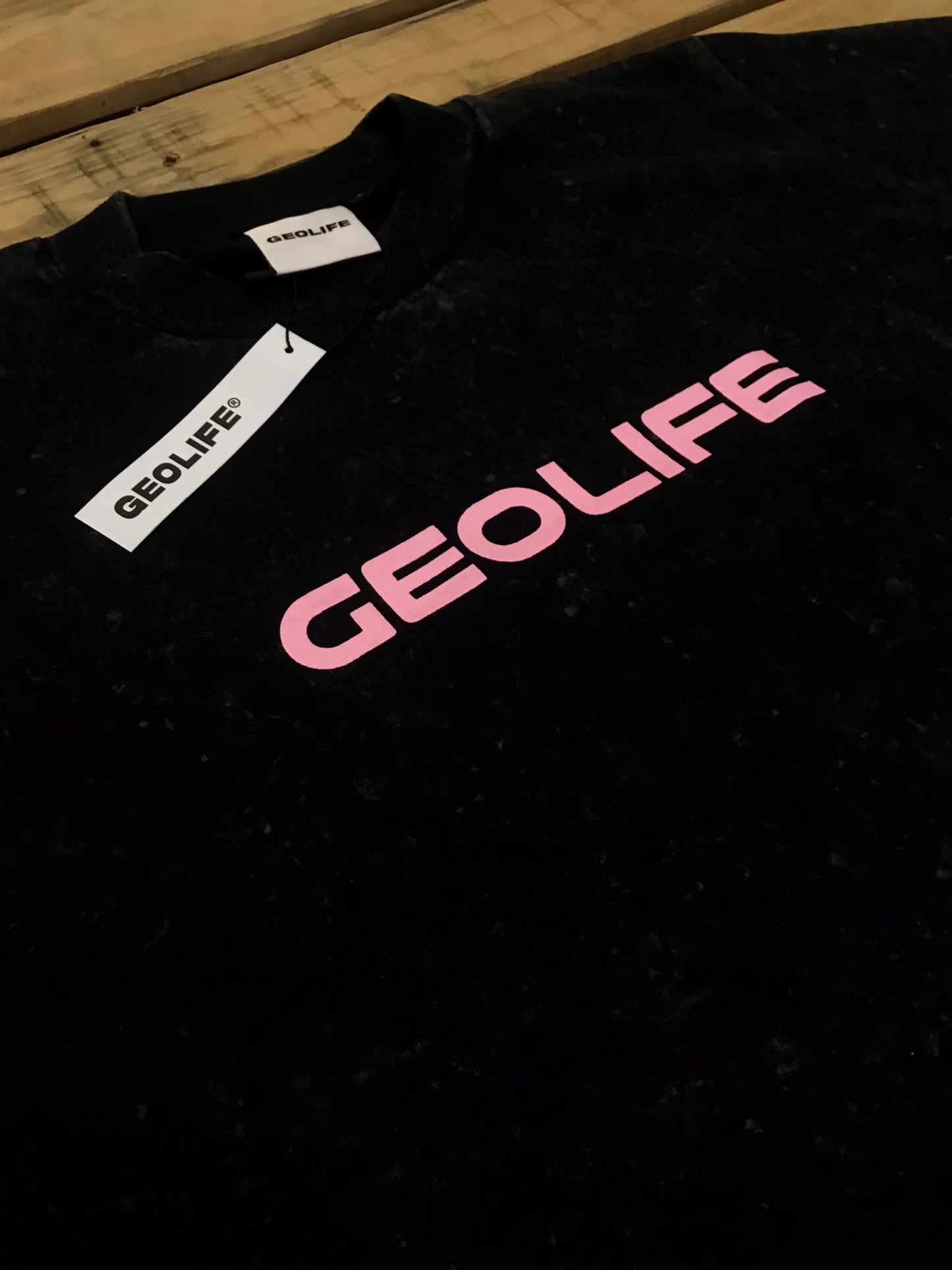 BEAUTIFUL ACID WASH BLACK TSHIRT - GEOLIFE