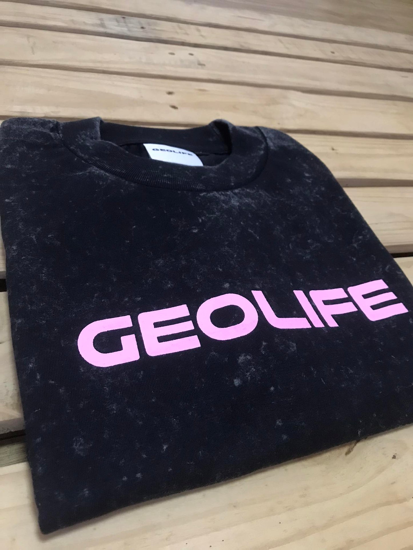 BEAUTIFUL ACID WASH BLACK TSHIRT - GEOLIFE